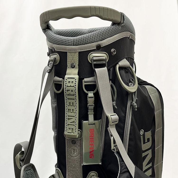 (ポイント10％)ブリーフィング ゴルフ スタンド キャディバッグ 9.5型 ブラック BRIEFING GOLF BRG223D24 BLACK シーアール4 CR-4 #02 XP WOLF GRAY｜daiichigolf｜06