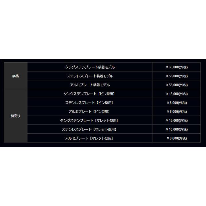 DOCUS（ドゥーカス） JET Black パター ピン型 RIDEN2 / RIDEN2.5 : 第