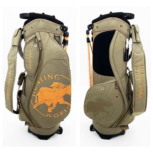 (ポイント10％)ハンティングワールド スタンドキャディバッグ ベージュ 9型 47インチ対応 HW002 HUNTING WORLD