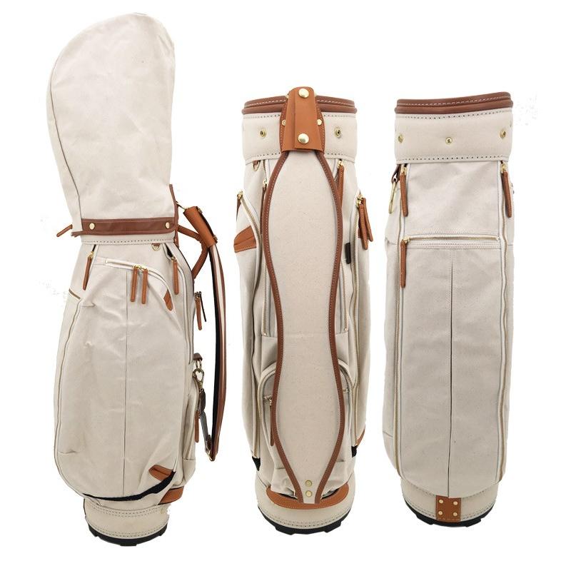 考英舎 キャディバッグ 9型 3.5kg ハンドメイド 板垣 帆布 C/Bag 生成 