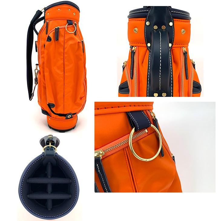 ★考英舎 ハンドメイド 高密度ツイルナイロン キャディバッグ 珍しいオレンジ★ ☆考英舎 ハンドメイド 高密度ツイルナイロン キャディバッグ