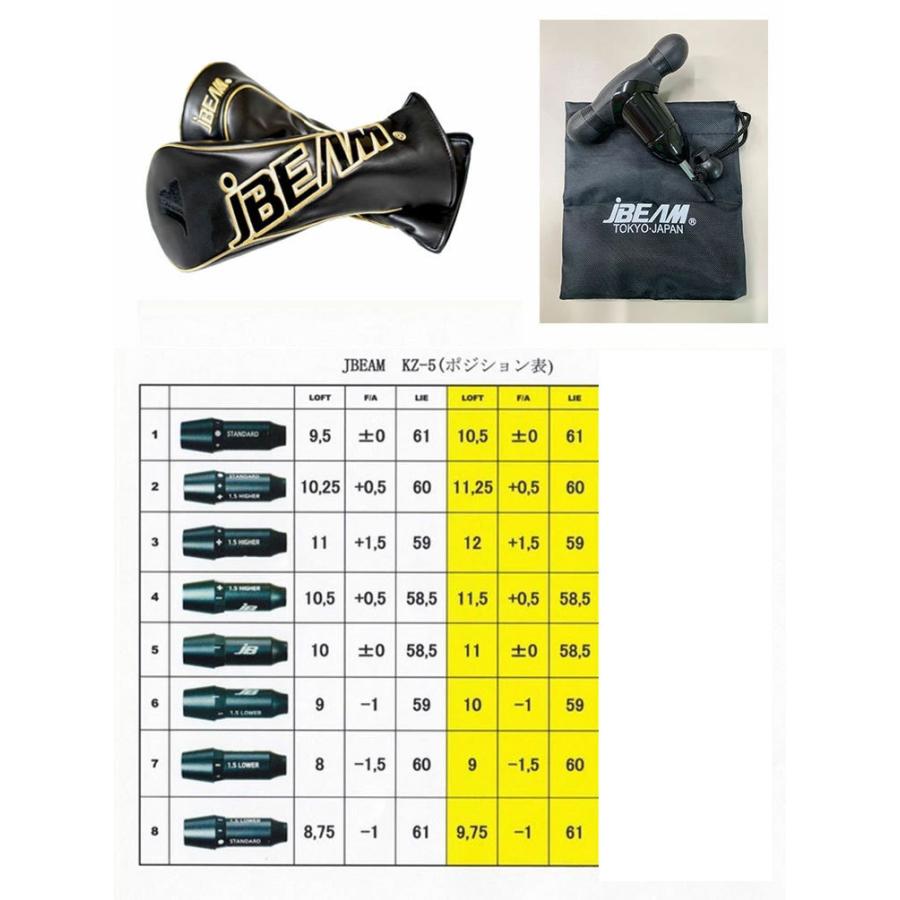 (特注・ヘッド在庫有り) JBEAM ジェイビーム KZ-5 BLACK EDITION ドライバー USTマミヤ The ATTAS ジアッタス(10代目) シャフト