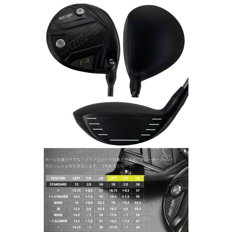 JBEAM KZ-5 フェアウェイウッド グラファイトデザイン TourAD IZ 装着 ツアーAD 【カスタム】【新品】 KZ5 KZ Jビーム FAIRWAY WOOD GOLF シャフト 地クラブ 特注カスタムクラブ) JBEAM（Jビーム） KZ-5 フェアウェイウッド