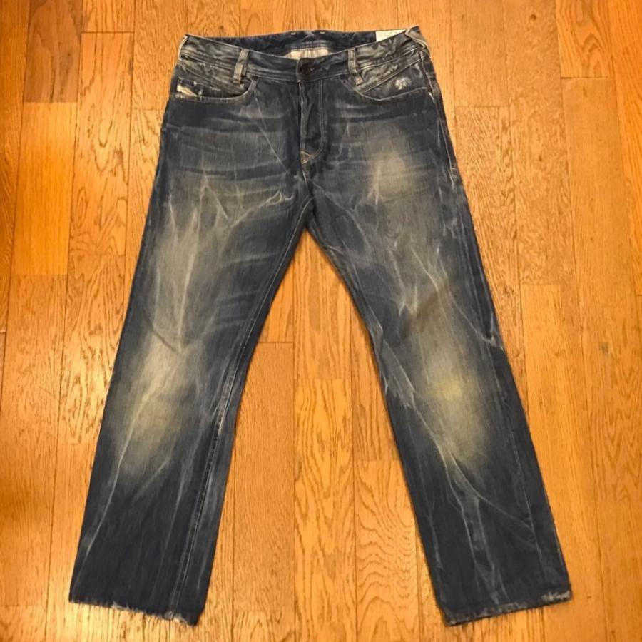 DIESEL（ディーゼル） 古着 メンズ ダメージ ストレート デニムパンツ