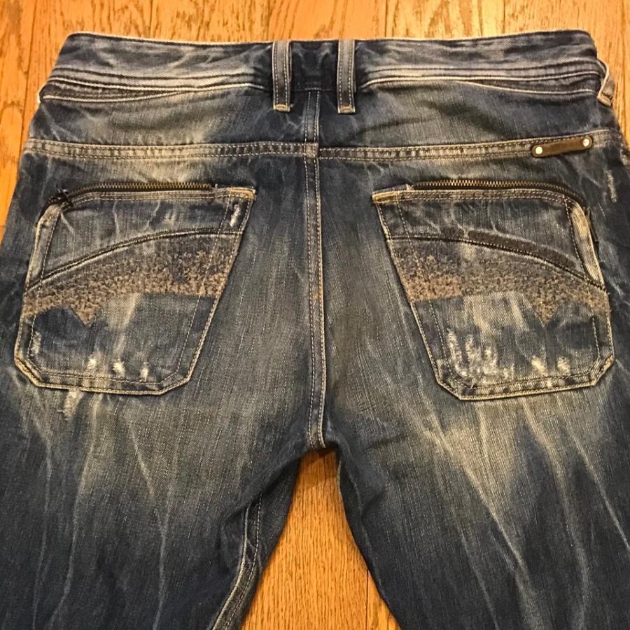 DIESEL（ディーゼル） 古着 メンズ ダメージ ストレート デニムパンツ