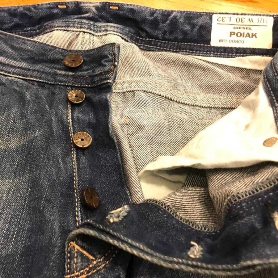 新品未使用 DIESEL デニム 30 DIESEL（ディーゼル） 古着 メンズ ダメージ ストレート デニムパンツ