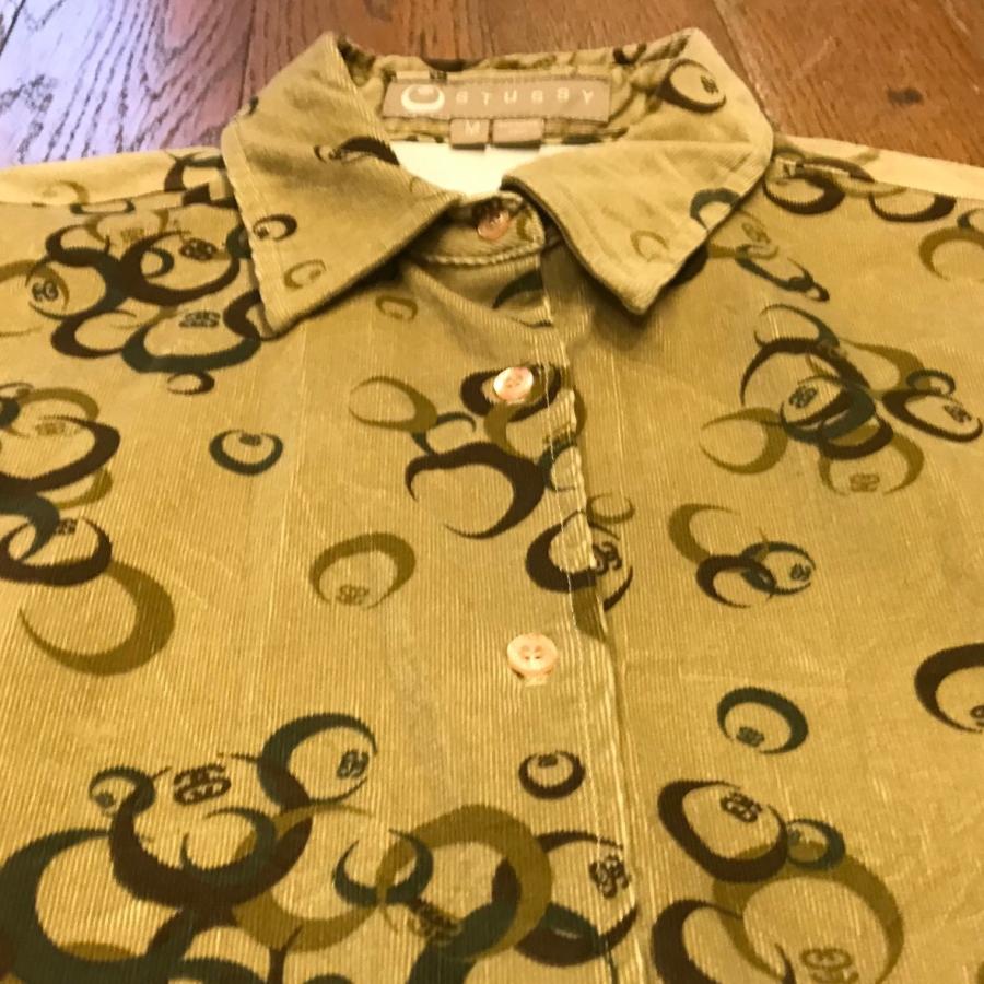 STUSSY 古着 ステューシー レディース コーデュロイ 長袖 柄