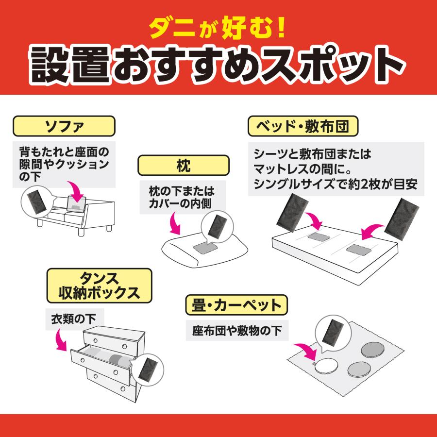 さよならダニー DX 4枚入り ダニ取り ダニ捕り ソファ 布団 枕 ベッド