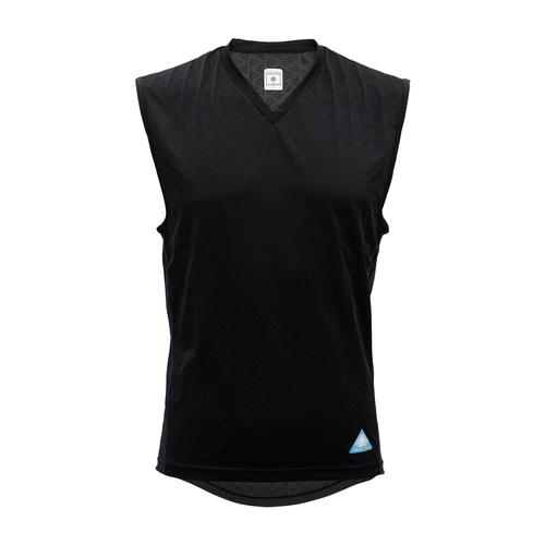 トップス FREEZE TECH NO SLEEVE TOP FREEZE TECH PERFORMANCE LINE 冷感ノースリーブ Vネックシャツ Black