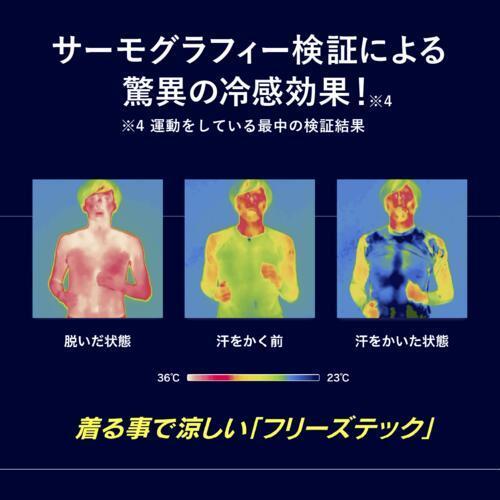 フリーズテック FREEZE TECH PERFORMANCE LINE 冷感シャツ長袖クルーネック Pro Navy WEB限定販売 氷撃 熱中症対策 スポーツ メンズ ネイビー 紺 リベルタ|daikanyama-st|04