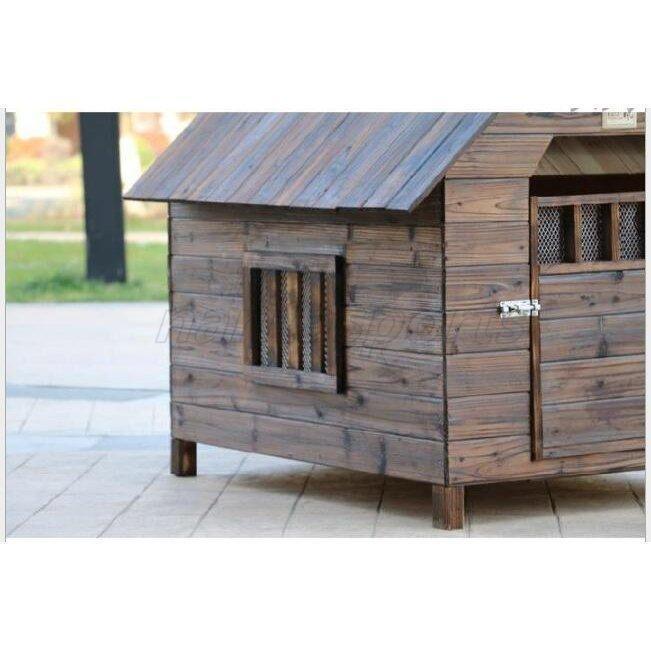 品質保証☆外飼い屋外ハウス 天然木製 犬小屋 ペットハウス ドッグ 犬