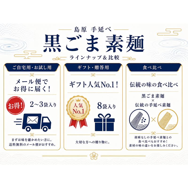 胡麻そうめん 島原手延べ 8袋入り(45g×40束) 御中元 お中元 夏ギフト