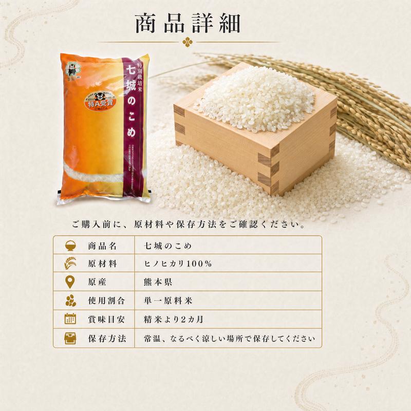 ヒノヒカリ 七城米 2kg 令和7年産 七城の米 ひのひかり 当店人気1位の