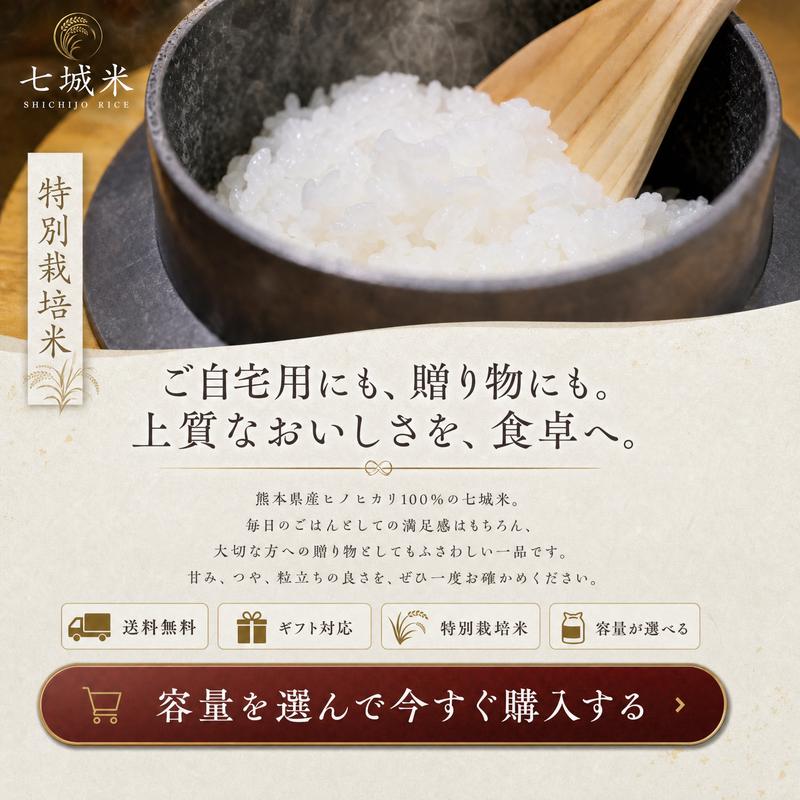 ヒノヒカリ 七城米 2kg 令和7年産 七城の米 ひのひかり 当店人気1位の