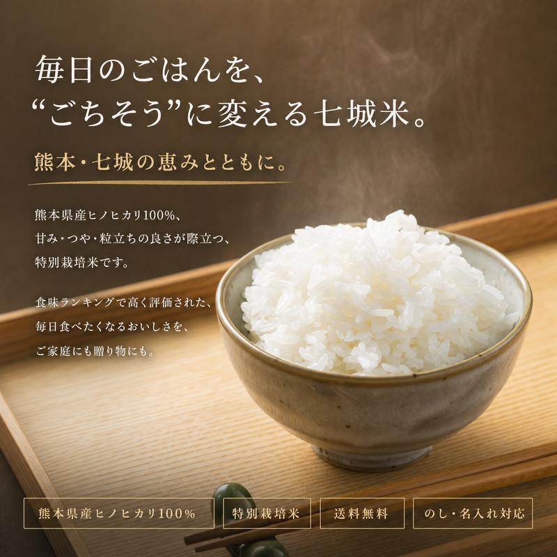 ヒノヒカリ 七城米 2kg 令和7年産 七城の米 ひのひかり 当店人気1位の