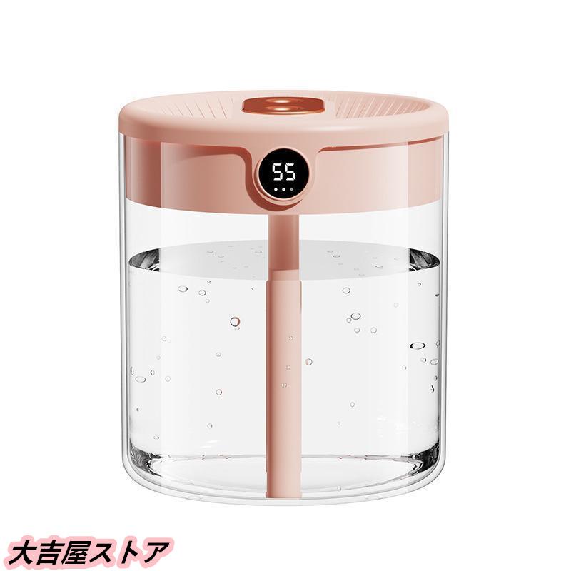 加湿器 卓上 大容量2L 上から給水 除菌 静音 気化式 Type-C ミスト量