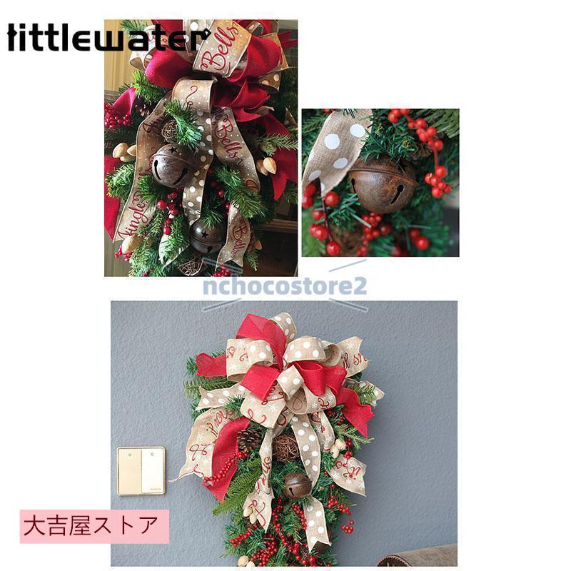 クリスマスリース　クリスマスツリー　スワッグ　リボン　ハンドメイド　大きめ　特大 楽天市場】クリスマス スワッグ 玄関 飾り 北欧 おしゃれ クリスマス