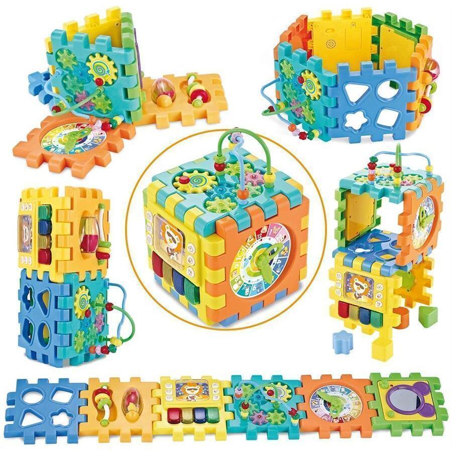 赤ちゃんおもちゃ 6面に12種遊び 6ヶ月から 多機能おもちゃ箱 知育玩具