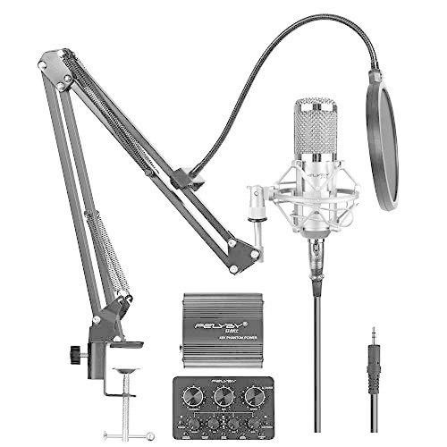 直販値下げ Felyby コンデンサーマイク マイクセット ライブサウンドカード付き マイクスタンド 単一指向性 Windows Mac Os X Linu 直売超高品質 Ssl Daikyogo Or Jp