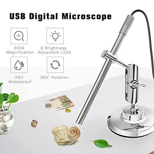 TESLONG MS100ハンドヘルドデジタルUSBマイクロスコープUSB顕微鏡カメラ10200X Uwg426793だいこくや