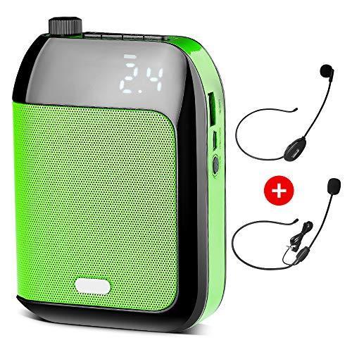 経典 ハンズフリー拡声器ポータブル スピーカー 音楽再生可能 マイク付fmラジオ受信 録音可能 講義 運動会 防災