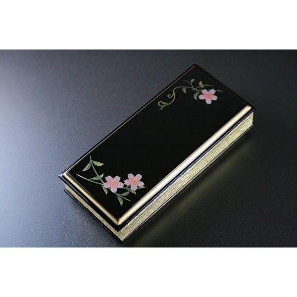 高級過去帳 面金粉・上蒔絵：桜唐草 3.5寸：日入り