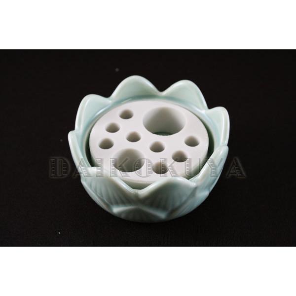 お墓用線香立て 蓮華：青磁（小） : 大黒屋仏壇店 - 通販 - Yahoo