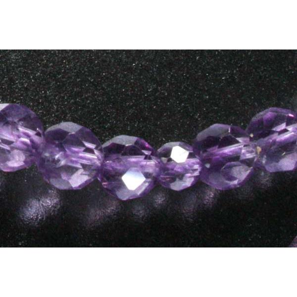 限定価格】数珠 女性用 ローズアメジスト切子玉：正絹切房 桐箱入
