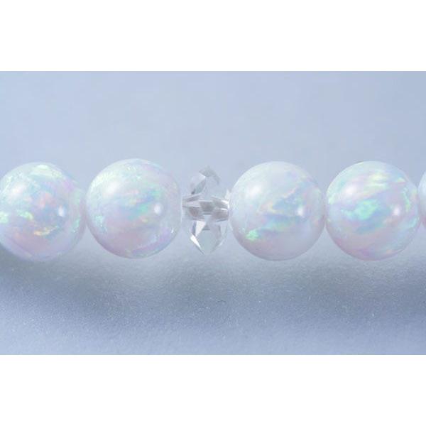 数珠 女性用 京都オパール水晶切子仕立：正絹松風頭房 桐箱入 : 大黒屋