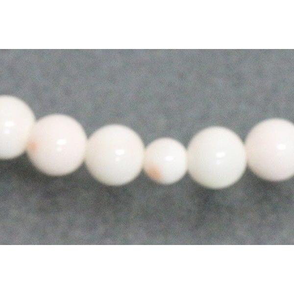 数珠 女性用 ピンク入白珊瑚7mm 共仕立 ：正絹松風頭房/桐箱入_2