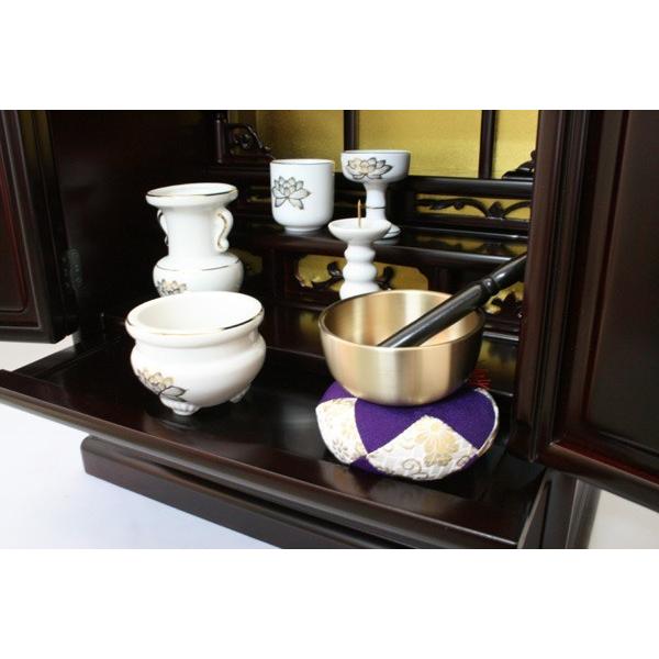 仏壇 ミニ仏壇 16号日本桜：仏具セット+掛け軸：臨済宗妙心寺派（軸1幅