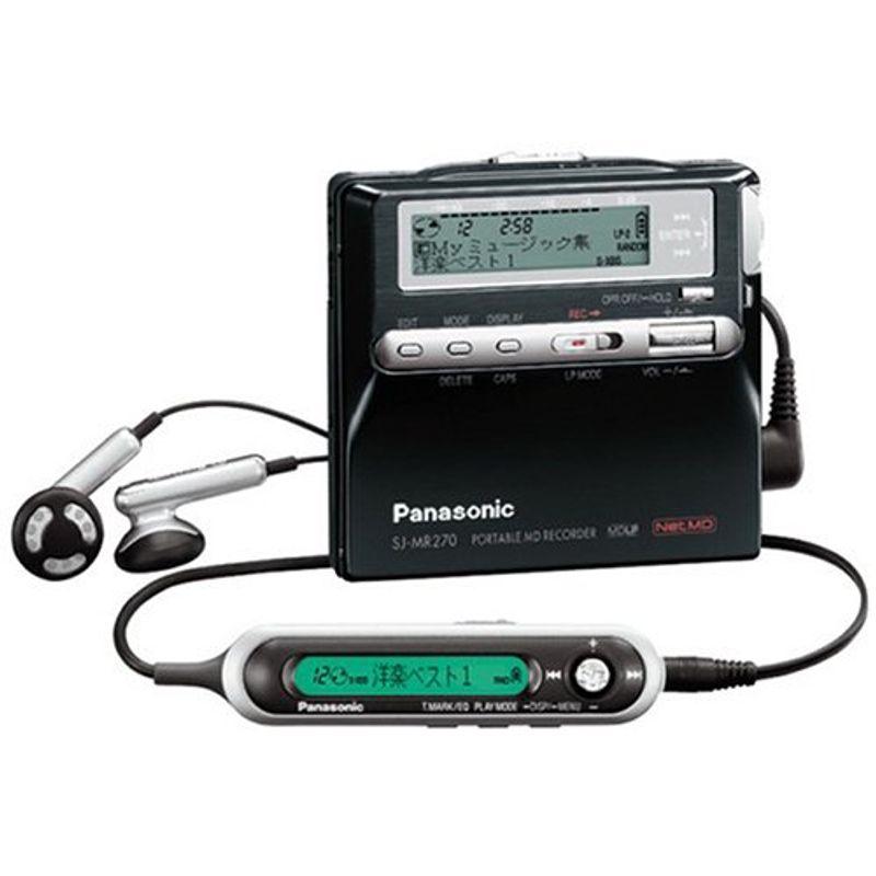 64%OFF!】 リユースショップダイコク屋店Panasonic SJ-MR270-K ポータブルMDプレーヤー ブラック 258 PANASONIC SJ-MR250 ジャンク
