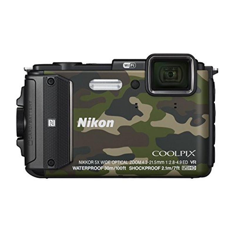 シ*】様 【美品】Nikon COOLPIX AW130 グリーン防水デジタルカ Nikon COOLPIX 防水デジタルカメラAW130カムフラージュグリーン