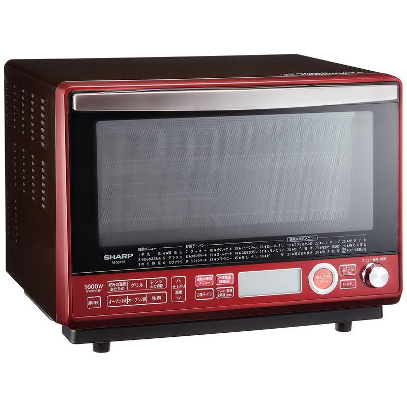 シャープ 過熱水蒸気オーブンレンジ 2段調理 31L レッド RE-SS10B-R  