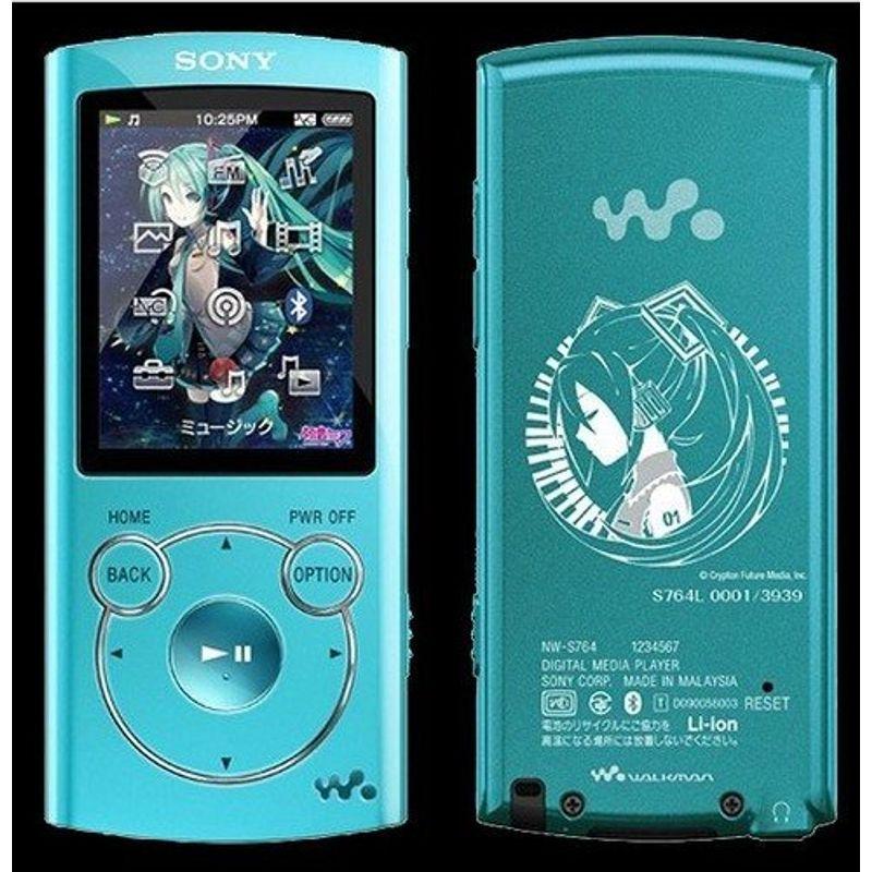 ふるさと割SONY “ウォークマン”Sシリーズ 初音ミク生誕5周年記念モデル NW-S764 ブルー ポータブルオーディオ ウォークマン Sシリーズ NW-S764 8G SONY 白 専用ケーブルあり