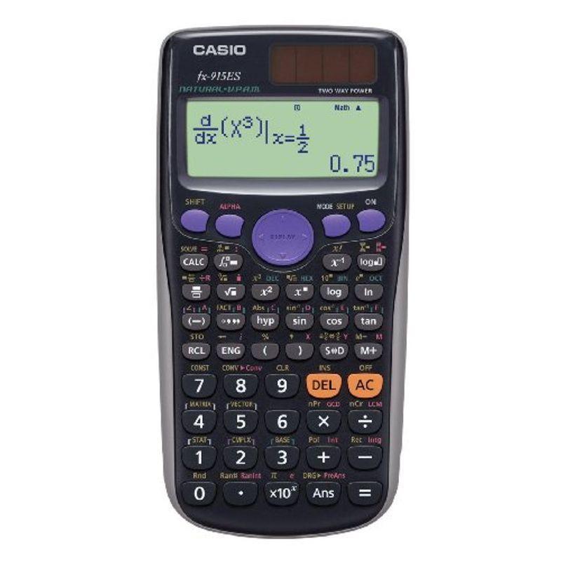 正規品販売！正規品販売！カシオ 関数電卓 数学自然表示 441関数 10桁 Fx-915ES-BK ブラック 電卓