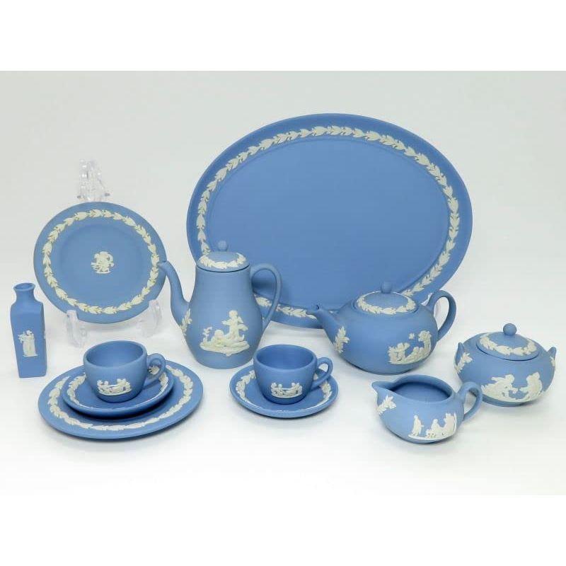 海外花系 ウェッジウッド ミニチュアジャスパー ペールブルー