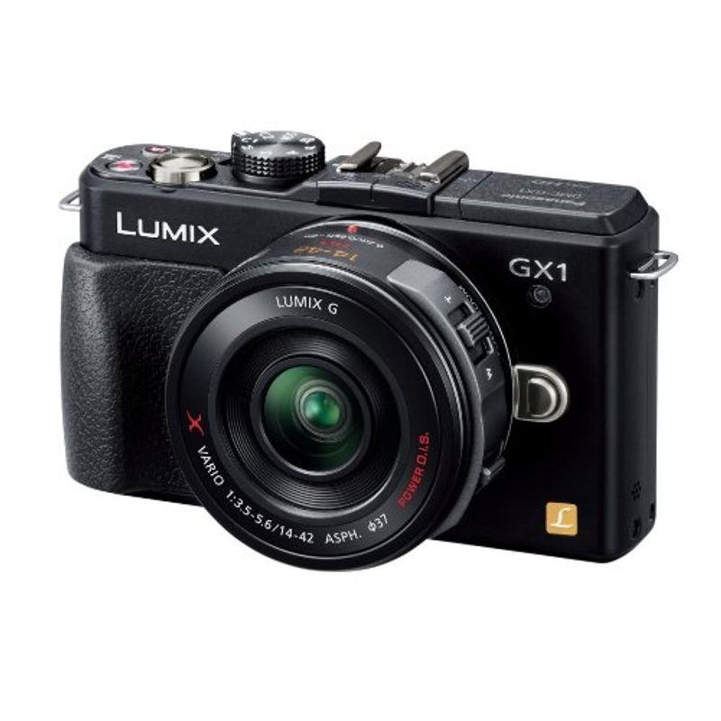 パナソニック ミラーレス一眼カメラ ルミックス GX1 レンズキット 電動ズームレンズ付属 エスプリブラック DMCGX1XK