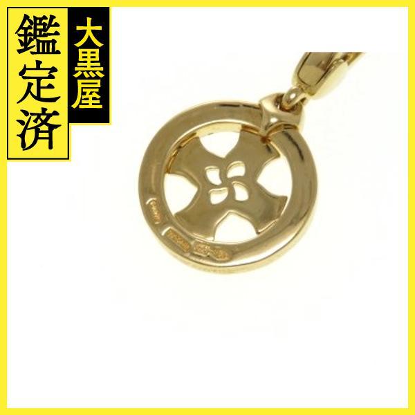 ブルガリ BVLGARI チャーム ペンダントトップ クロス ミニトンド YG