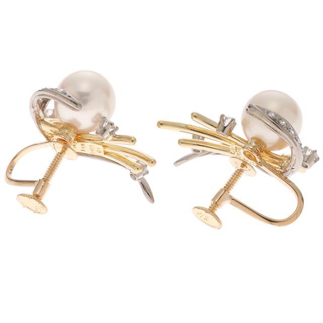MIKIMOTO K14 ゴールド　パール　ピアス MIKIMOTO（ミキモト） イヤリング K14ホワイトゴールド K18イエロー