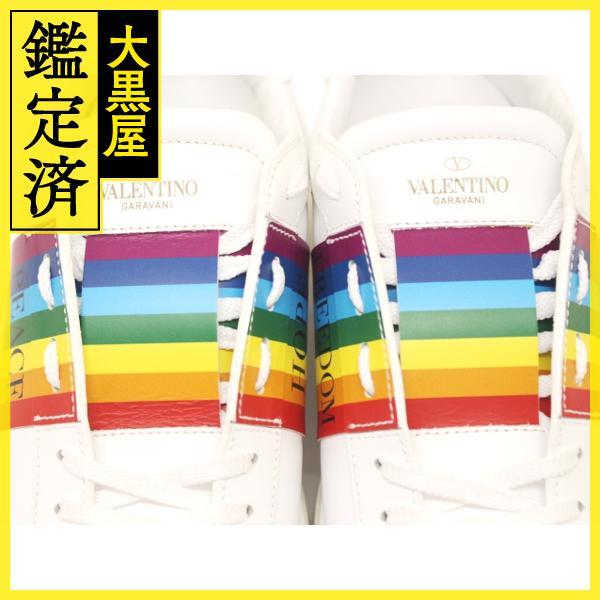 Valentino　ヴァレンティノ　靴　スニーカー　メンズ42　ホワイト/レインボー　レザー　2148103527982　【200】｜daikokuya78｜05