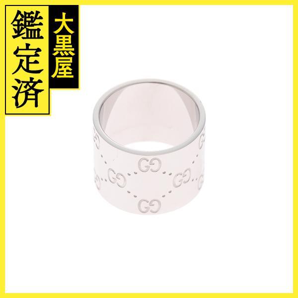 GUCCI グッチ リング アイコンワイドリング ホワイトゴールド 10号 箱  