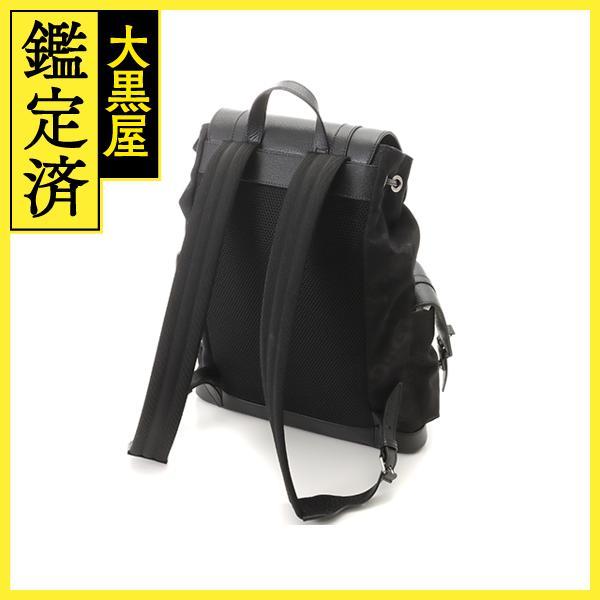 GUCCI ジャンボGG キャンバスレザーブラック バックパック