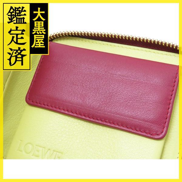 LOEWE（ロエベ） 二つ折り財布 レッド/イエロー レザー 【430