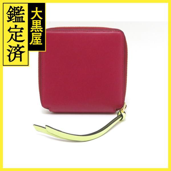 LOEWE（ロエベ） 二つ折り財布 レッド/イエロー レザー 【430