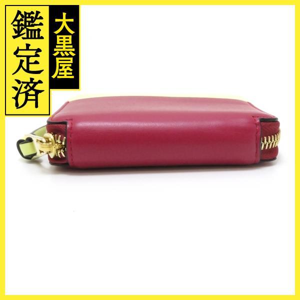 LOEWE（ロエベ） 二つ折り財布 レッド/イエロー レザー 【430