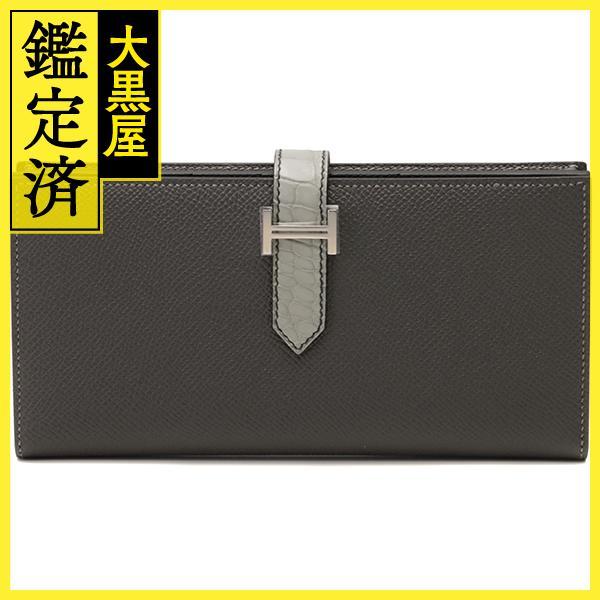 HERMES（エルメス） 長財布 ベアンスフレタッチ グレー ヴォーエプソン 