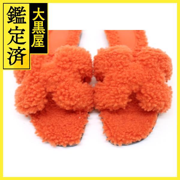 エルメスムートンオランaw 新作 34 サンダルコニャック美品