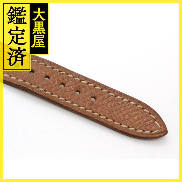 HERMES HERMES エルメス ケリーウォッチ KE1.201 GP/革 ホワイト文字盤  