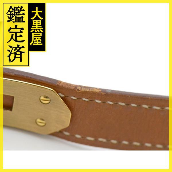 HERMES HERMES エルメス ケリーウォッチ KE1.201 GP/革 ホワイト文字盤  